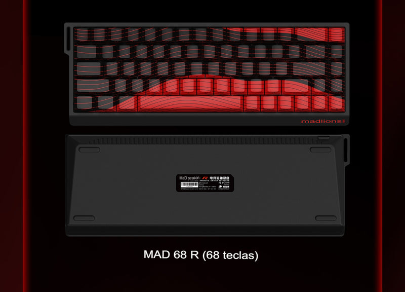 Teclado Mecânico Gamer Profissional MAD60/68 - Switch Magnético