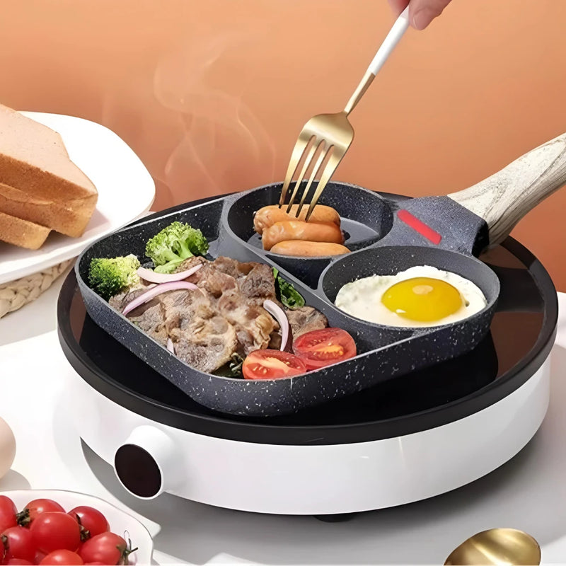 Panela Antiaderente Dividida – Praticidade Total na Sua Cozinha