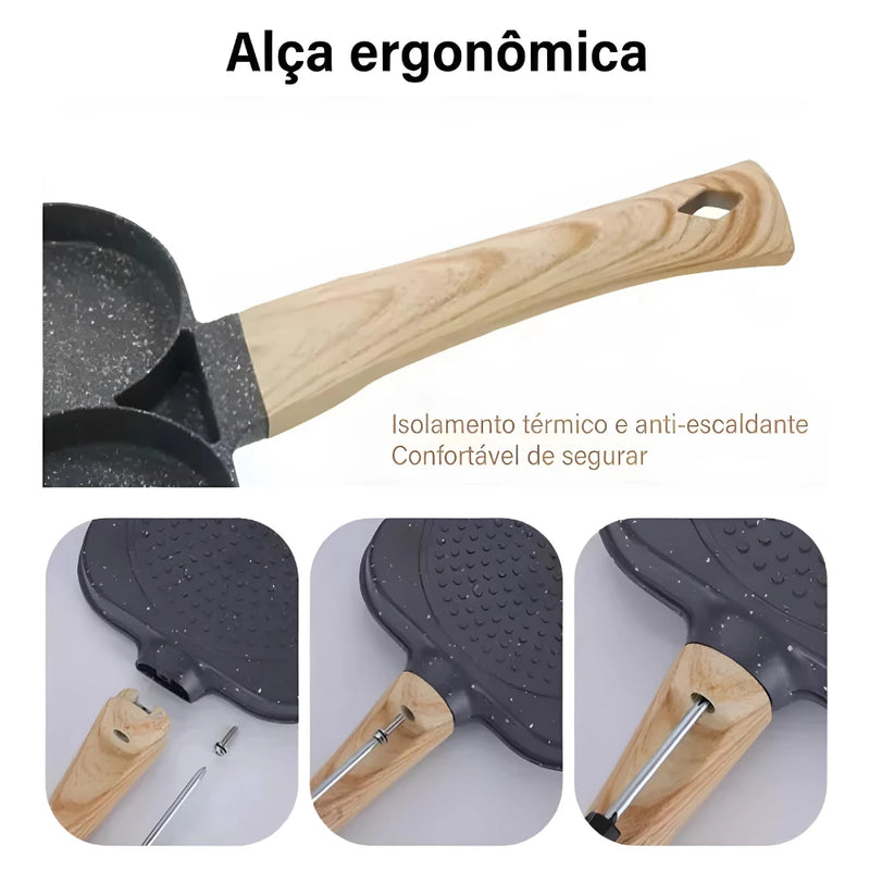 Panela Antiaderente Dividida – Praticidade Total na Sua Cozinha