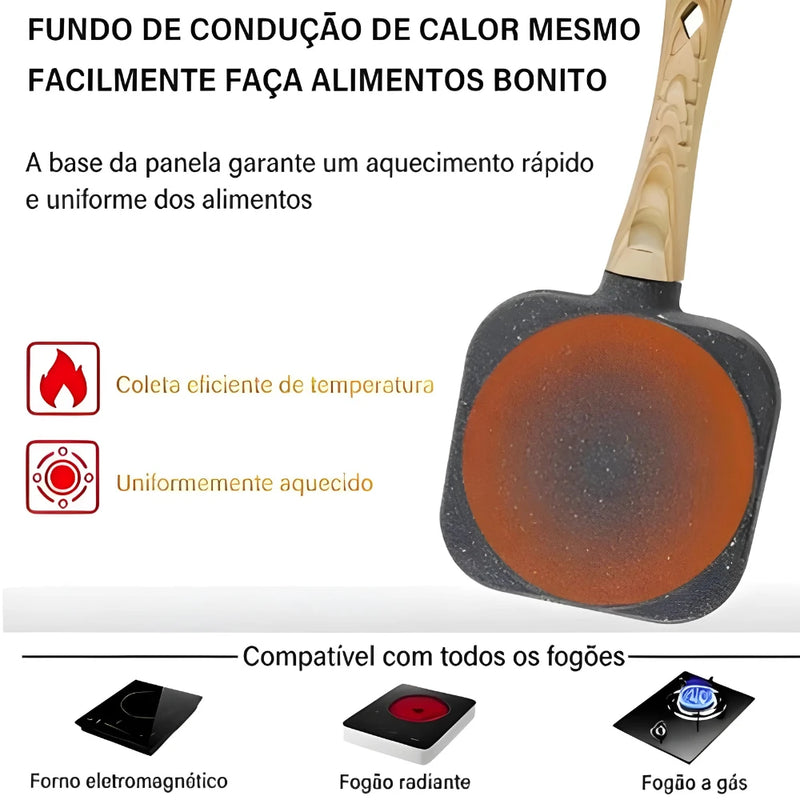 Panela Antiaderente Dividida – Praticidade Total na Sua Cozinha