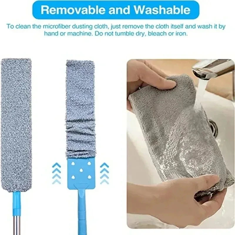 Esfregão Mop com Haste de Aço e Capa Lavável – Limpeza Rápida e Eficiente