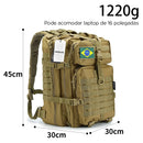 Mochila Militar Tática 45L – Impermeável, Reforçada e Multifuncional com Sistema MOLLE