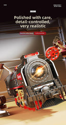 Trem a Vapor Premium Retrô com Controle Remoto – Luxo, Luzes, Som e Fumaça Realista 🚂💨