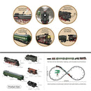 Trem a Vapor Premium Retrô com Controle Remoto – Luxo, Luzes, Som e Fumaça Realista 🚂💨