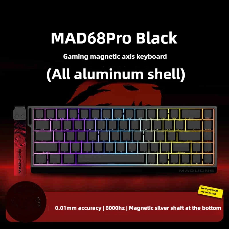 Teclado Mecânico Gamer Profissional MAD60/68 - Switch Magnético