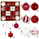 🎁 Kit 44 Bolas de Natal Decorativas – Enfeites Premium 3 a 6cm para Árvore e Decoração de Fim de Ano