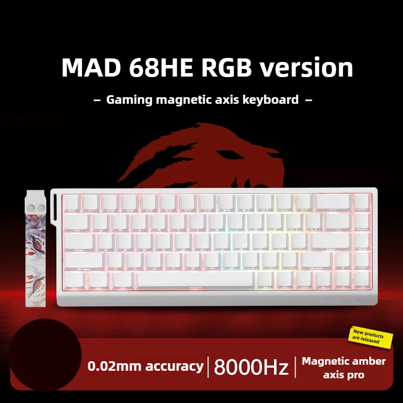 Teclado Mecânico Gamer Profissional MAD60/68 - Switch Magnético