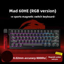 Teclado Mecânico Gamer Profissional MAD60/68 - Switch Magnético