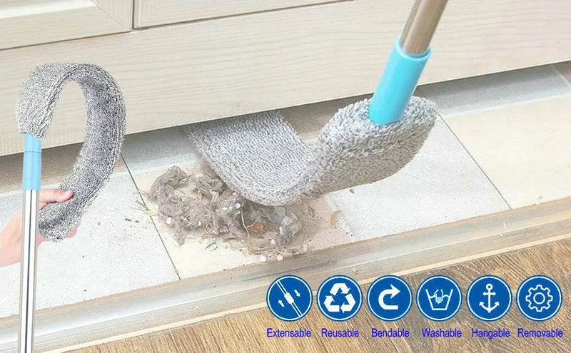 Esfregão Mop com Haste de Aço e Capa Lavável – Limpeza Rápida e Eficiente
