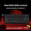 Teclado Mecânico Gamer Profissional MAD60/68 - Switch Magnético