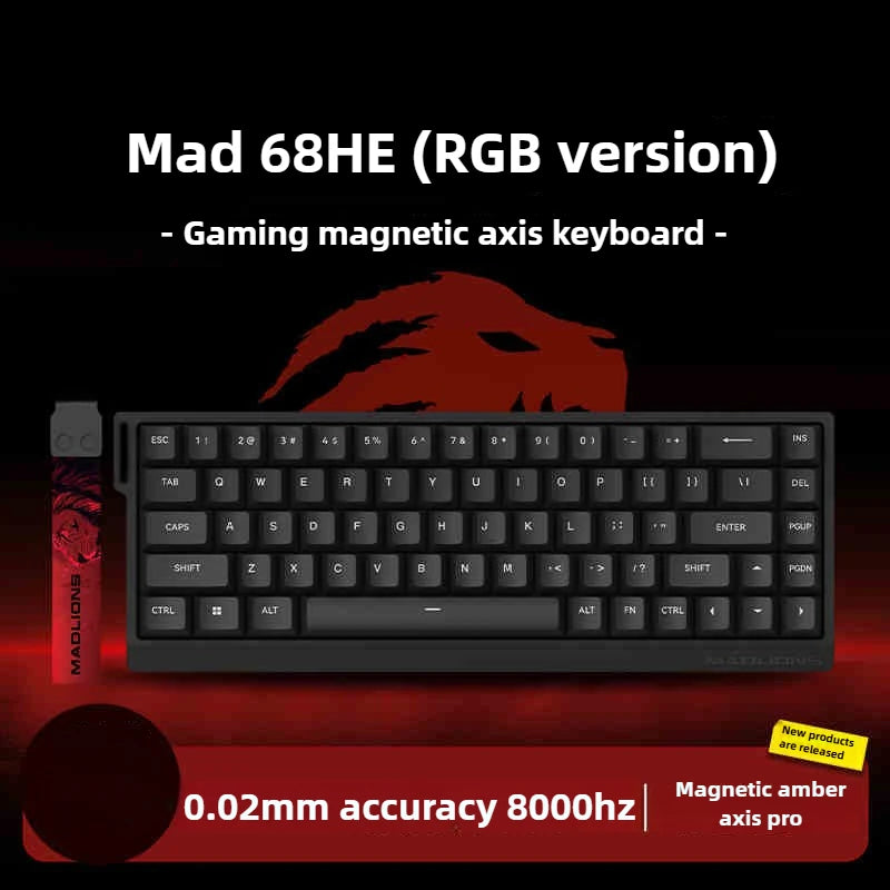 Teclado Mecânico Gamer Profissional MAD60/68 - Switch Magnético