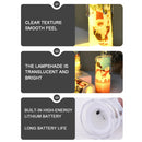 Kit 4 Velas LED de Natal Sem Chama Transparente – Impressas e Reutilizáveis