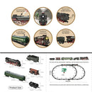 Trem a Vapor Premium Retrô com Controle Remoto – Luxo, Luzes, Som e Fumaça Realista 🚂💨