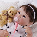 Boneca Reborn Premium 48cm – 100% Silicone e Cabelos Naturais