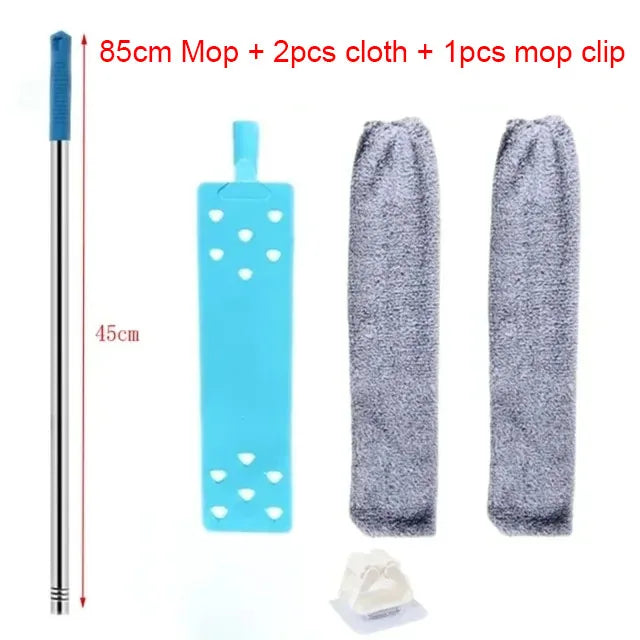 Esfregão Mop com Haste de Aço e Capa Lavável – Limpeza Rápida e Eficiente