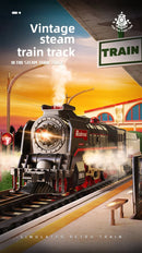 Trem a Vapor Premium Retrô com Controle Remoto – Luxo, Luzes, Som e Fumaça Realista 🚂💨