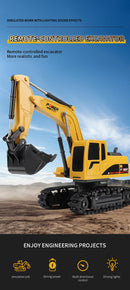 Escavadeira e Caminhão de Obra com Controle Remoto