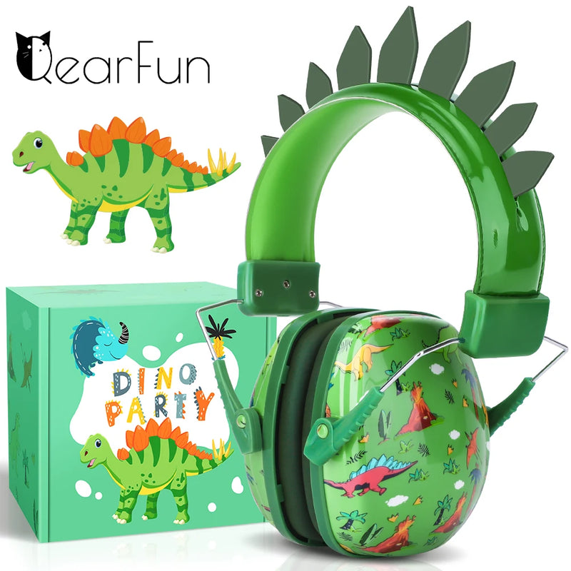 Fone Infantil Antirruído com Estilo Dinossauro – Conforto e Proteção Auditiva
