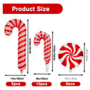 🍬 Kit de Balões Natalinos Doces e Bengalas – Enfeites Temáticos para Decoração de Natal, Festas e Eventos