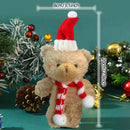 Ursinho de Natal com Gorro e Cachecol – Enfeite Fofo para Decoração e Presentes 🎅🧸