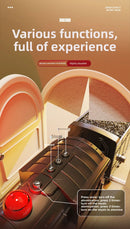 Trem a Vapor Premium Retrô com Controle Remoto – Luxo, Luzes, Som e Fumaça Realista 🚂💨