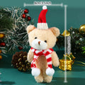 Ursinho de Natal com Gorro e Cachecol – Enfeite Fofo para Decoração e Presentes 🎅🧸