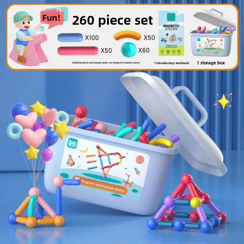 Super Kit Magnético de Construção – Diversão Inteligente para Crianças