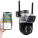 Câmera de Segurança com Lente Dupla – Imagem HD e Ampla Cobertura