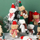 Ursinho de Natal com Gorro e Cachecol – Enfeite Fofo para Decoração e Presentes 🎅🧸