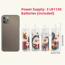 Kit 4 Velas LED de Natal Sem Chama Transparente – Impressas e Reutilizáveis