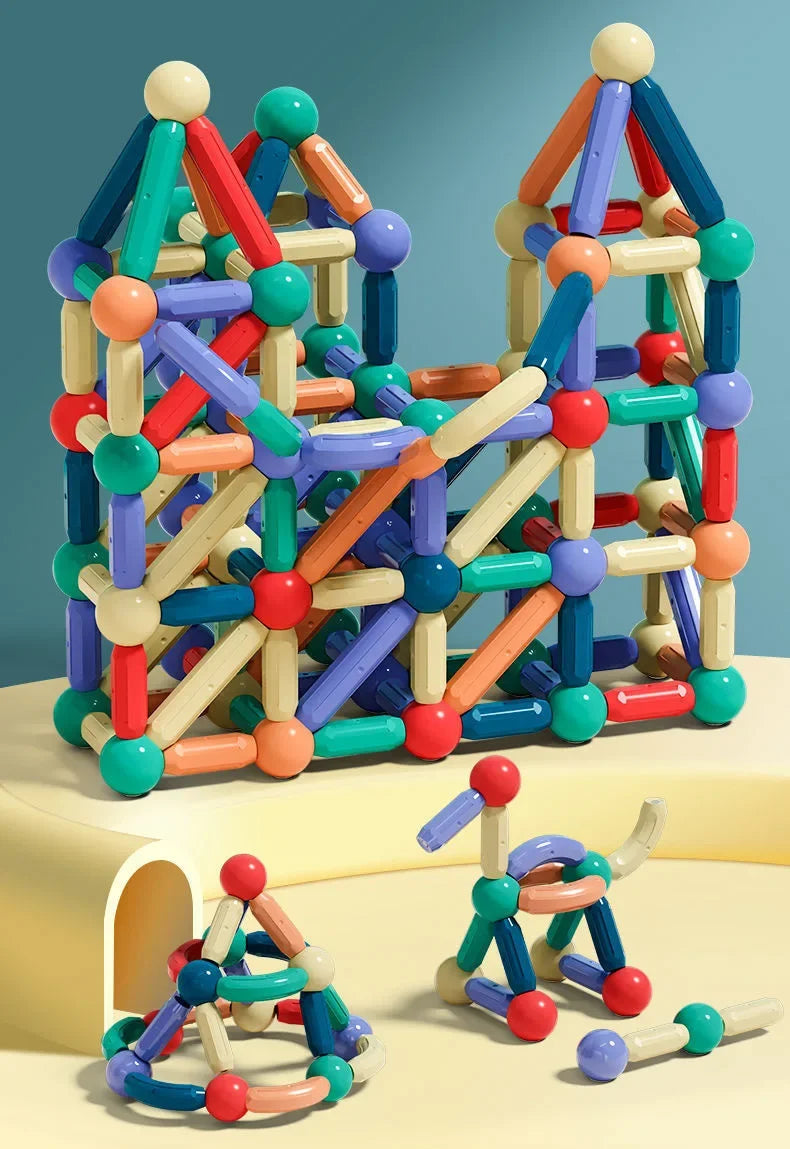 Super Kit Magnético de Construção – Diversão Inteligente para Crianças