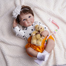 Boneca Reborn Premium 48cm – 100% Silicone e Cabelos Naturais