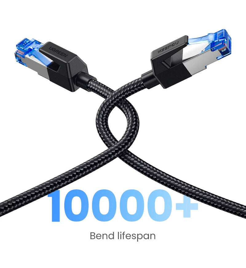 UGREEN Cat 8 TurboNet™ – Cabo Gamer 40Gbps com Conector Banhado a Ouro