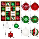 🎁 Kit 44 Bolas de Natal Decorativas – Enfeites Premium 3 a 6cm para Árvore e Decoração de Fim de Ano