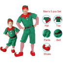 🎄 Fantasia de Duende Natalino Verde – Conjunto Família (Adulto e Infantil) para Festa, Cosplay e Natal Encantado