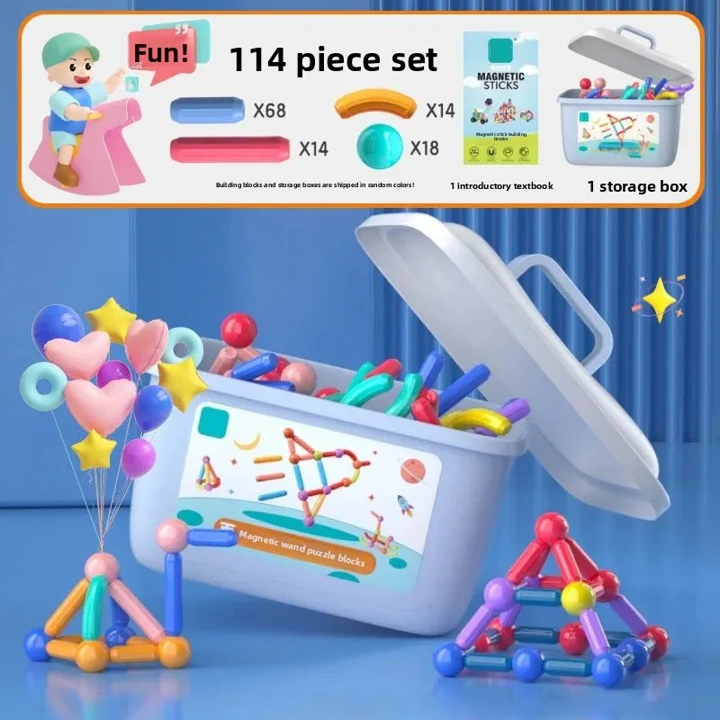 Super Kit Magnético de Construção – Diversão Inteligente para Crianças