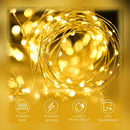 🌞 Pisca Solar 200 LEDs 22m – Fio de Luz Solar Resistente à Água com 8 Modos de Iluminação para Natal, Jardim e Varanda