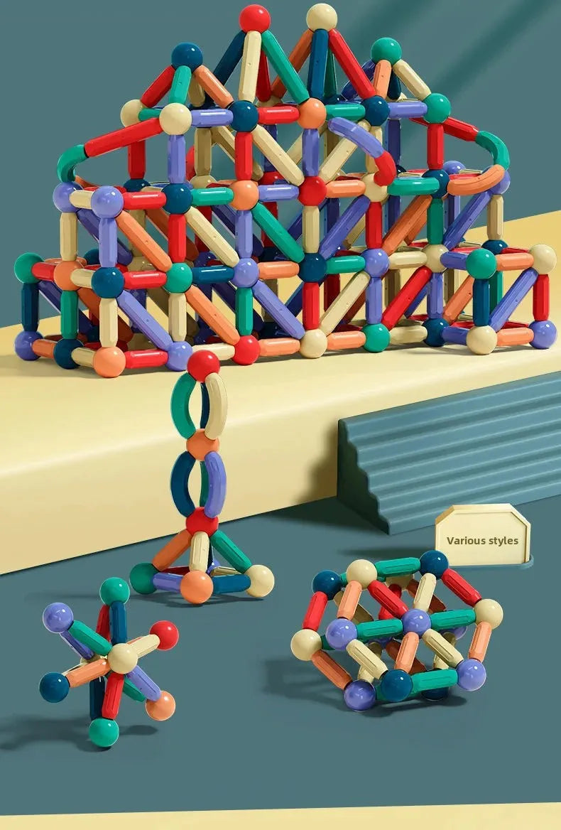 Super Kit Magnético de Construção – Diversão Inteligente para Crianças