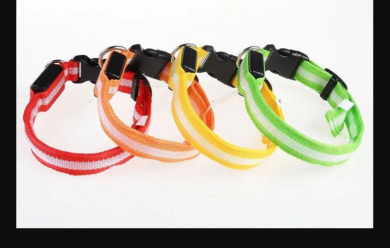 Coleira Iluminada para Pets – Nylon com LED