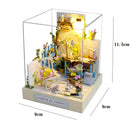 🏡 Miniatura Casa de Boneca Iluminada DIY – Estufa de Vidro Artesanal com Luz LED