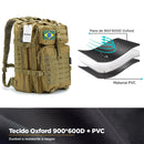 Mochila Militar Tática 45L – Impermeável, Reforçada e Multifuncional com Sistema MOLLE