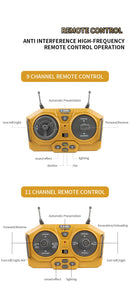 Escavadeira e Caminhão de Obra com Controle Remoto