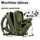 Mochila Militar Tática 45L – Impermeável, Reforçada e Multifuncional com Sistema MOLLE