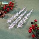 Pingente de Gelo Acrílico 15cm – Decoração Natalina Realista