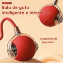 Bola Inteligente Interativa para Gatos e Cães – Movimento Automático 360° com LED e Cabo Recarregável