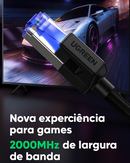 UGREEN Cat 8 TurboNet™ – Cabo Gamer 40Gbps com Conector Banhado a Ouro